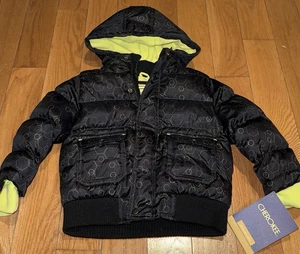 Boys 18m Cherokee Winter Coat, Fleeced Lined, Black And Green - Picture 1 of 5