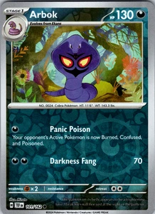 Arbok Reverse Holo 101/162 SV05: Temporal Forces Common - NM - Picture 1 of 2