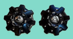 Set of two Fuel Matte Black Custom Wheel Center Cap #1002-53B-1 - Picture 1 of 5
