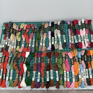 DMC Embroidery Floss Skeins Lot Of 55 Wide Range of Colors - Picture 1 of 11