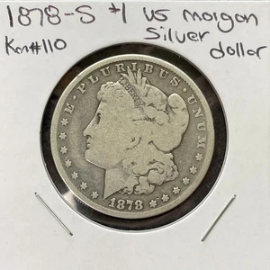 1878 S $1 GENUINE UNITED STATES MORGAN 90% SILVER DOLLAR KM# 110 SAN FRANCISCO - Picture 1 of 4