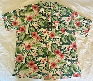 Dokkia camicia uomo hawaiana con bottoni manica corta XXL - Foto 1 di 6