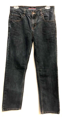 TOMMY HILFIGER Big Boys REVOLUTION Straight Leg JEANS - Whiskered - Sz 16 /30x29 - Image 1 of 4