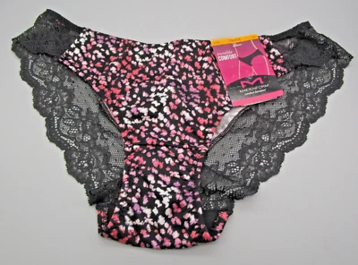 Tanga MAIDENFORM~S 5~40159~Negro Ombre Spot Comfort Devoción Encaje Espalda Foto 1 de 3