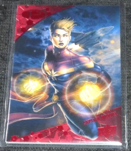 2021-2022 UD MARVEL PREMIER CAPTAIN MARVEL #5 RED FOIL #D 5/25 - Picture 1 of 2