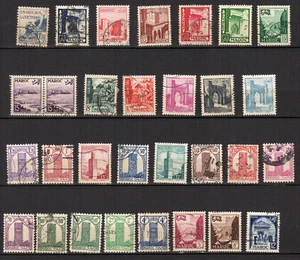Marokko RF 1940-50 ein Lot von 30 Marken gestempelt /TE1926 - Bild 1 von 1