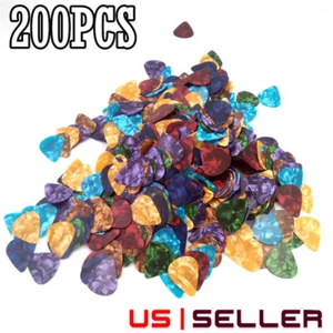 200PC Acoustic Bulk Celluloid Electric Colored Smooth Guitar Pick Pick Plectrum/ - Picture 1 of 7
