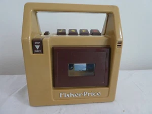 Vintage Fisher Price Toys Cassette Player Recorder 826 Tan Portable 1980 Plastic - Picture 1 of 23