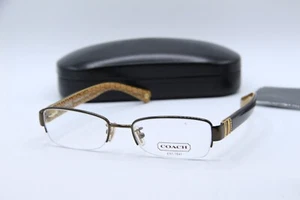 NEW COACH HC 5027B 9094 BROWN HAVANA GOLD AUTHENTIC FRAMES EYEGLASSES 50-17 - Picture 1 of 4