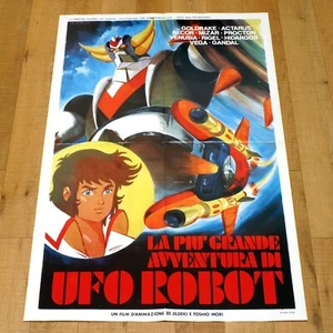 LA PIù GRANDE AVVENTURA DI UFO ROBOT manifesto poster Goldrake Anime Animazione - Picture 1 of 1