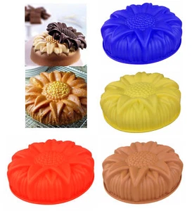 Silikonbackform Sonnenblume Design 2 Backform Kuchenform Brotbackform  - Bild 1 von 8