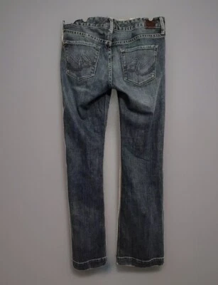 Stella Full Leg Denim Jeans Size 4 Long Embroidered Pocket Regular Fit Low Rise - Image 1 of 4
