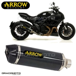 Muffler DUCATI DIAVEL 1200 2011 2012 ARROW Carbon CC RACE-TECH - Picture 1 of 7