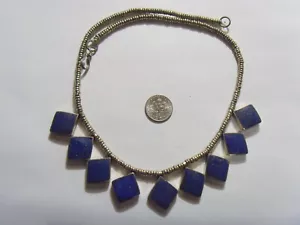 vintage Logar tribal Lapis Lazuli cultural nomads style wedding necklace 52001 - Picture 1 of 4