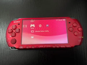 Sony PSP 3000 Slim Radiant Red System neuer Akku getestet funktioniert A Klasse sehr guter Zustand - Bild 1 von 12