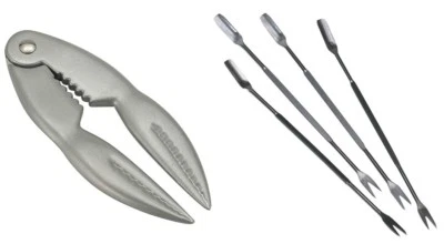 SUNNEX / COOK & EAT Lobster Crackers Claw Shaped Crab Seafood or Choose Set of 4 Picks Cockle Forks