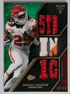 Jamaal Charles 2014 Topps Triple Threads Relic Emerald /18 TTR-12 Patch Jersey - Picture 1 of 3