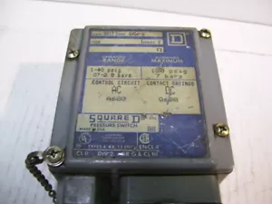 Schneider SQ D 9012-GAW-2 1-40PSI 1,6-8 PSI DIFF SPDT 8A/600V PRESSE SW P2207 - Bild 1 von 1