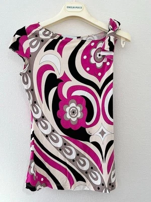 Blusa EMILIO PUCCI XS con Cinta en el Hombro y Diseño Estampado Hecha en Italia Foto 1 de 4