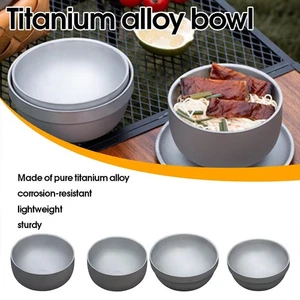 Titanium bowl Lightweight For Outdoor Camping Travel BBQ Picnic Backpack* A3I1 - Picture 1 of 14