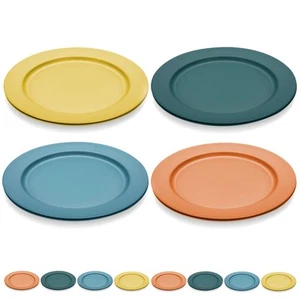 10 Inch Large Plastic Plates 8 Pieces, Dishwasher Safe, Unbreakable And Reusa... - Picture 1 of 9