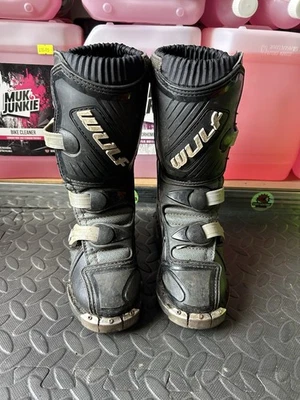 WULFSPORT Motocross MX Motor Cross Boots Kids Youth UK 10 - EU 28 - Image 1 of 4