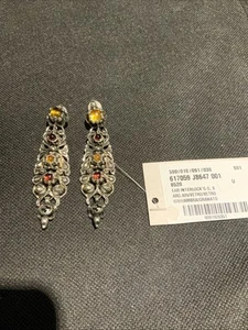 Gucci Sterling Silver Multistone Dungle Earrings - Picture 1 of 7