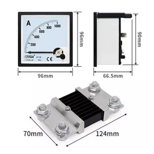 1 Stück Neu CP-96 DC Amperemeter Pointer AMP Strommesser DC 0-1000A & Shunt 1000A/75MV - Bild 1 von 4
