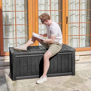Dextrus 120 Gallon Outdoor Storage Box Deck Patio Container Pool Cushion Storage - Picture 1 of 5