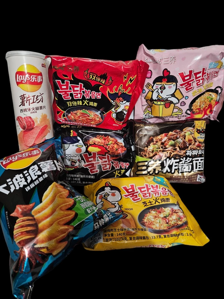 *Combo Coreano Samyang Buldak Ramen y Exótico Asiático Lays Chip Snack Combo Foto 1 de 1