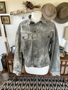 Rare Vintage Spector’s Gray Denim Jacket Womens Sz XL Made In France - Picture 1 of 8