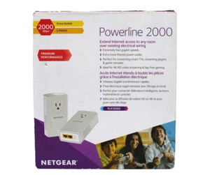 NETGEAR Powerline 2000 (PLP2000-100PAS) New Open Box - Afbeelding 1 van 6