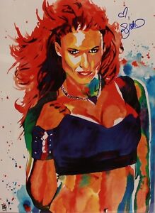 Autographed Lita 18 x 24 Poster Schamberger Print Wrestling Diva 2Xtreme Hardys