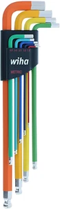 Wiha 66980 | 9 Piece Ball End Color Coded Hex L-Key Set - Metric - Picture 1 of 5