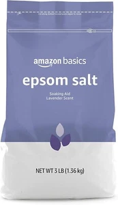 Amazon Basics Epsom Salt Lavender Soaking Aid 3lb - 1 Pack - Picture 1 of 2
