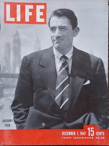Life magazine December 1st, 1947. Gregory peck. Cover sheet only - Imagen 1 de 1
