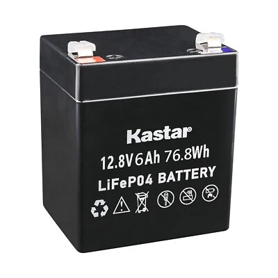 Kastar 2000 Cycles 12V 6Ah Rechargeable LiFePO4 Lithium Iron Phosphate Battery - Image 1 of 4