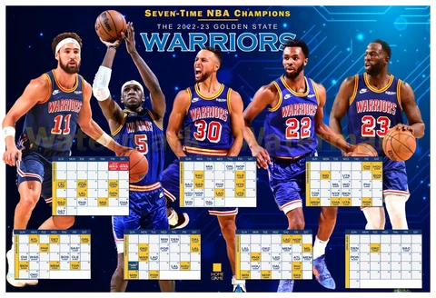 GOLDEN STATE WARRIORS 2022-23 19"x13" SCHEDULE POSTER Cover
