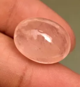 Piedra preciosa natural suelta de cabujón de morganita 17,75 quilates forma ovalada piedra preciosa suelta - Imagen 1 de 5
