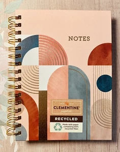 CLEMENTINE diario quaderno diario 300 pagine foderate copertina rigida spirale spedizione gratuita - Foto 1 di 8