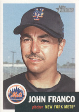 2002 Topps Heritage New York Mets Baseball Card #115 John Franco