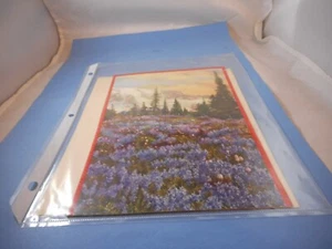 VINTAGE 1920'S LAVENDER LANDSCAPE PRINT - Picture 1 of 1