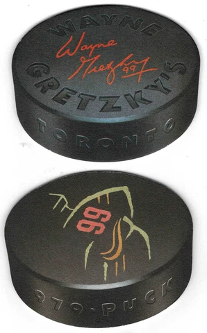 1990's Wayne Gretzky's Restaurant Puck Drink Coaster Cover