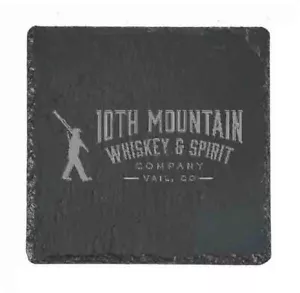 10TH MOUNTAIN Whiskey Slate Coaster - Picture 1 of 1