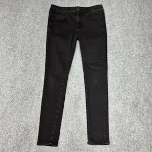 American Eagle Super Stretch Jegging Jeans Black Denim Women Size 6 Short - Picture 1 of 13