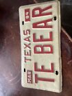 Vintage Texas license plate te bear
