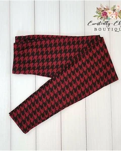 Leggings suaves con estampado en negro y rojo - Imagen 1 de 4