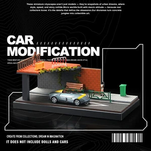 1:64 Modellauto Diorama Straßenlandschaft Autobahn Parkplatz Bahnhofsszene NewkEPT - Bild 1 von 15