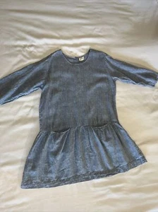 Abito tunica Vikolino europeo lino lavato taglia M/L blu chiaro con tasche - Foto 1 di 15