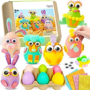 Egg Decorating DIY Kit - Arts Craft Kits Pom Poms Egg Decorations - Art Gifts... - Picture 1 of 7